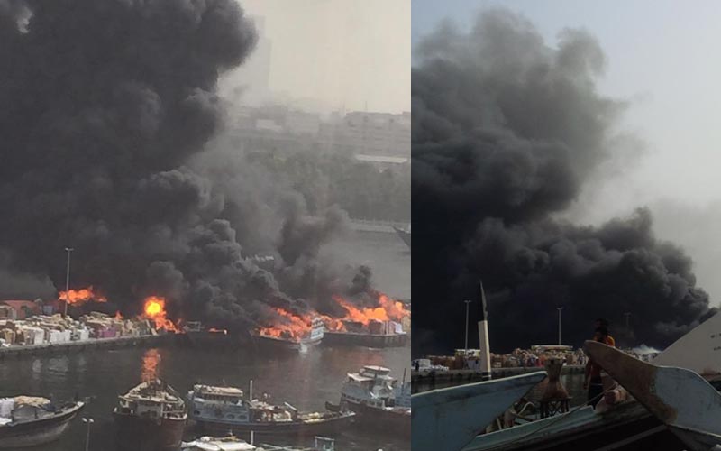 Fire engulfs cargo ships along central Dubai waterway : News