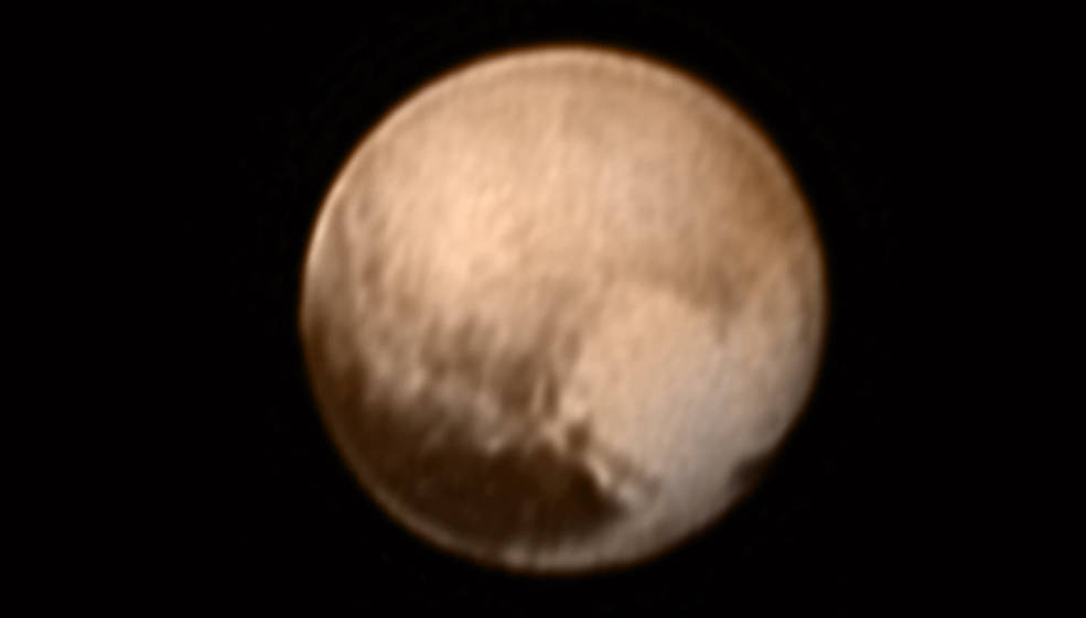 Pluto from 5 million miles away