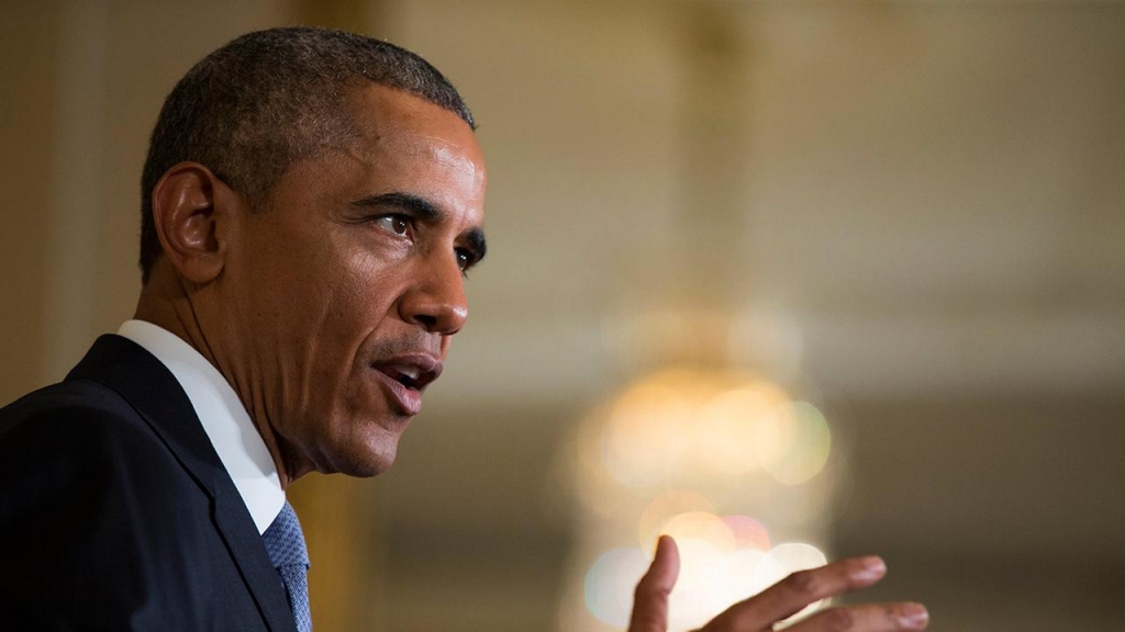 President Barack Obama speaks in the East Room of the White House in Washington Monday