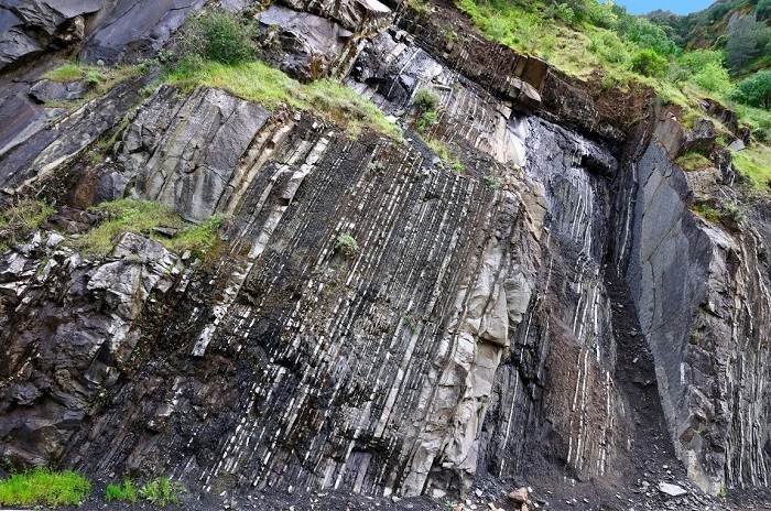 Turbidites at Lake Berryessa in Berryessa National Monument