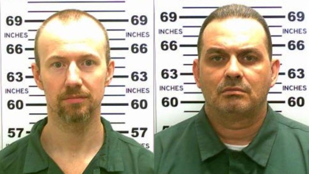 David Sweat left and Richard Matt escaped from a maximum-security U.S. prison on June 6 and had differing views on whether to remain at an upstate New York cabin