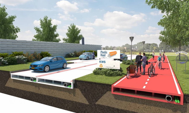 Dutch Company Wants to Replace Asphalt Roads with Recycled Plastic Tiles