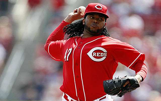 Apr 7 2013 Cincinnati OH USA Cincinnati Reds starting pitcher Johnny Cueto pitches during the second inning against the Washington Nationals at Great American Ball Park. Mandatory Credit Frank Victores-USA TODAY Sports