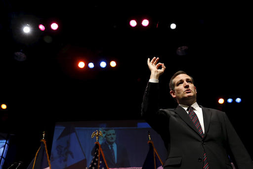 Republican U.S. Presidential candidate and Senator of Texas Ted Cruz speaks at the Iowa Faith and Freedom Coalition's forum in Waukee Iowa