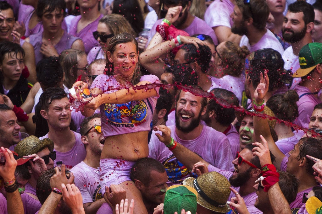 Protesters splattered in fake blood decry Spanish bull run - Gulf Times