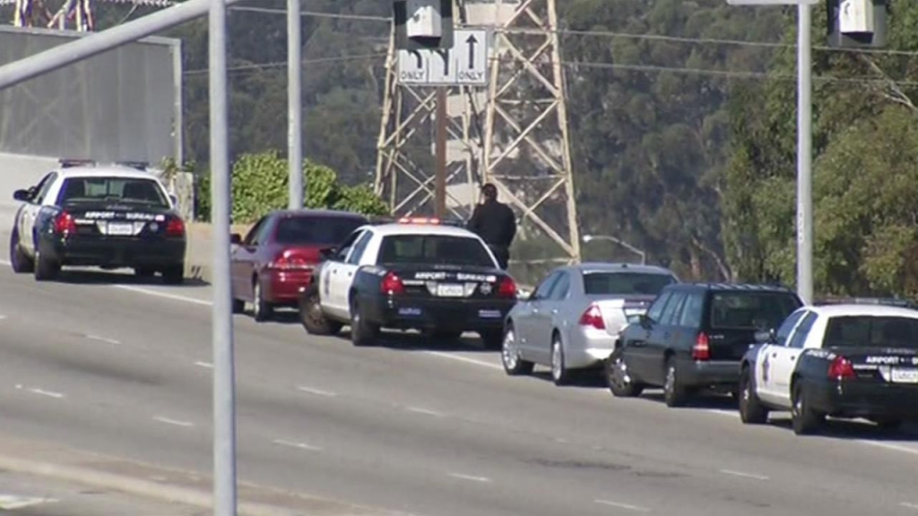 San Franciscos police chief says a police officer shot a man who attempted to carjack at least two cars near the airport on Sunday