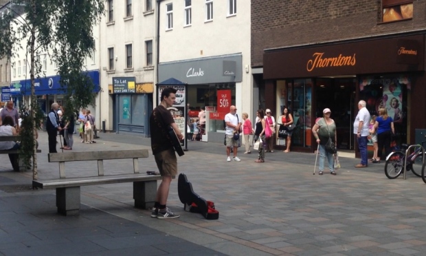 Shoppers on Perth High Street paused to observe the silence