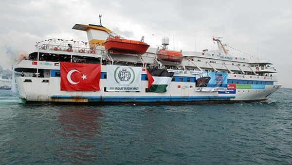 The Mavi Marmara ship part of the Freedom Flotilla that left Turkey in May 2010