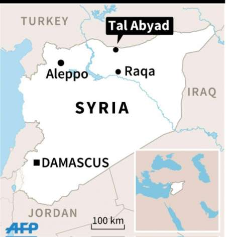 Kurdish fighters seized Tal Abyad on June 16