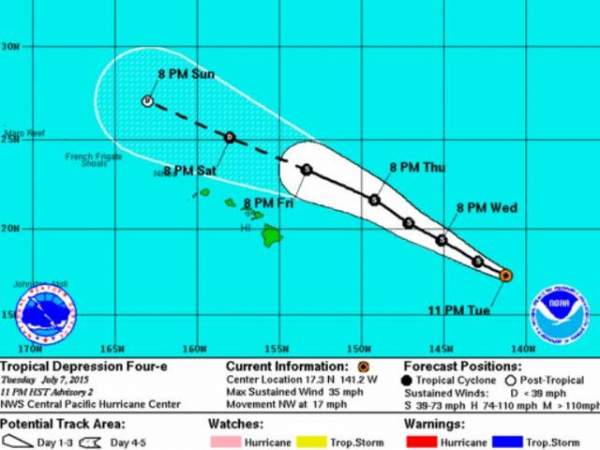 Tropical Depression Four-E Forms in Eastern Pacific | Big Island Now