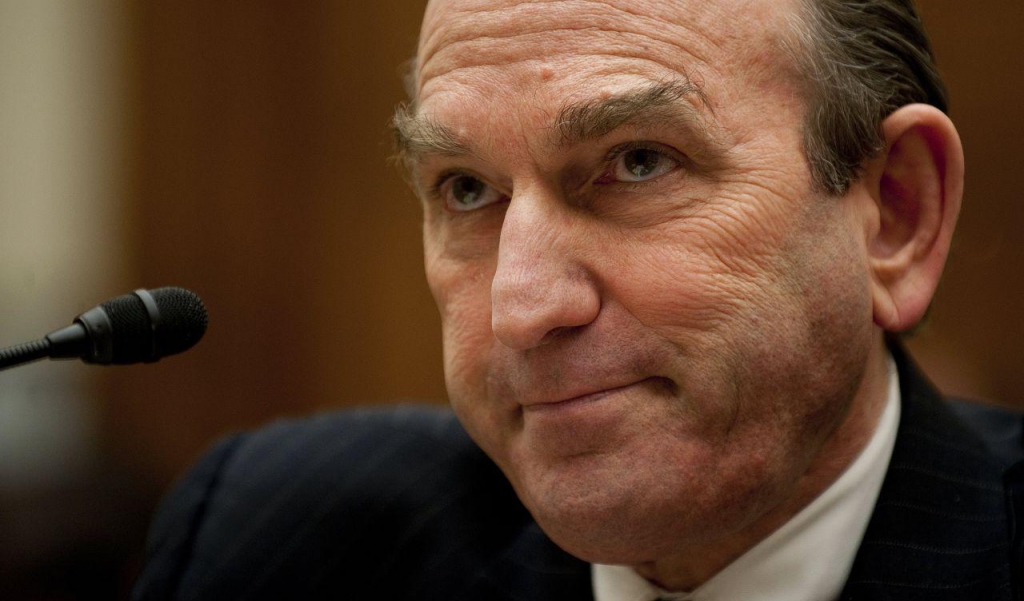 Senior Fellow for Middle Eastern studies at the council on Foreign Relations Elliott Abrams testifies before the House Foreign Affairs Committee on Capitol Hill in Washington D.C