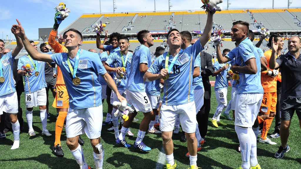 Uruguay celebrate