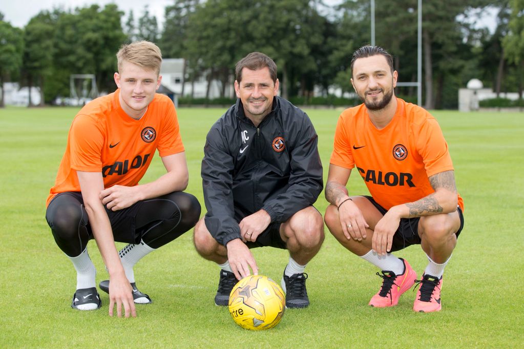 Dundee United manager Jackie Mc Namara unveils two new signings Darko Bodul and Coll Donaldson