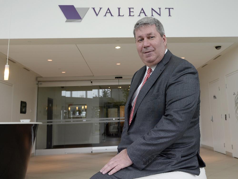 Valeant Pharmaceuticals CEO Michael Pearson poses at the company's annual general meeting in Montreal on Tuesday