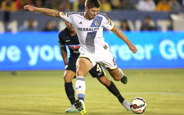 Liverpool legend Steven Gerrard scores first ever LA Galaxy goal in MLS debut