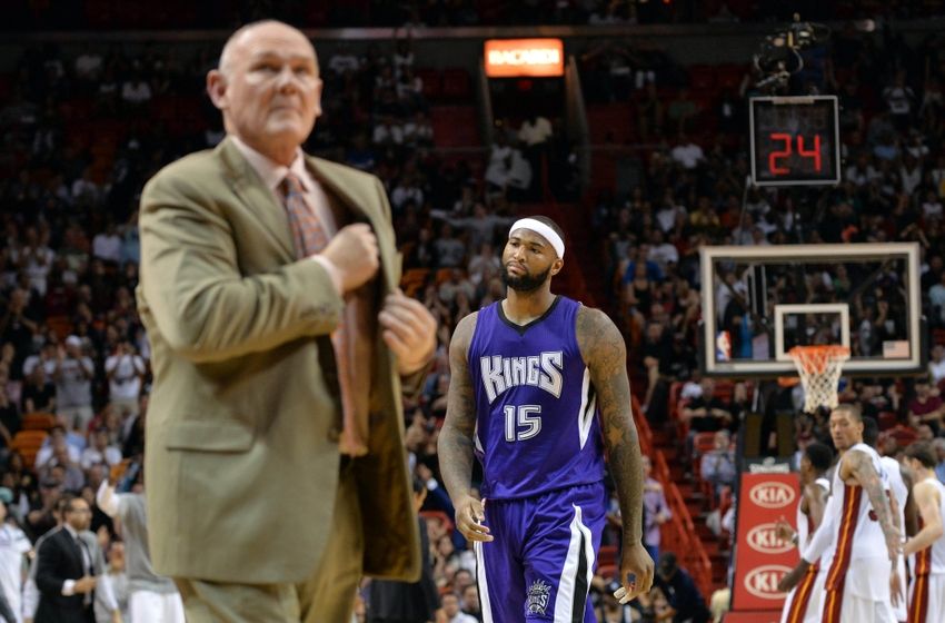 George Karl and De Marcus Cousins Still