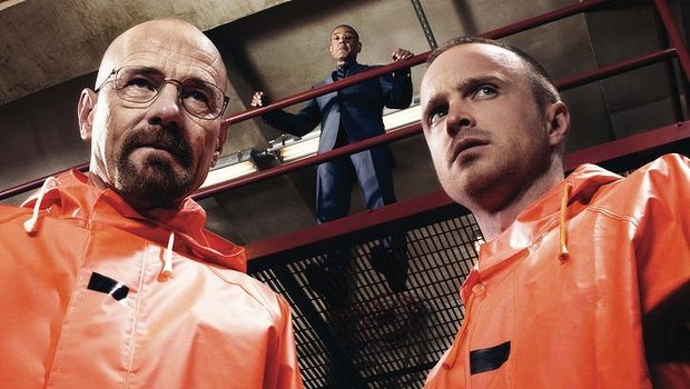 Walter White and Jesse Pinkman in a scene from Breaking Bad