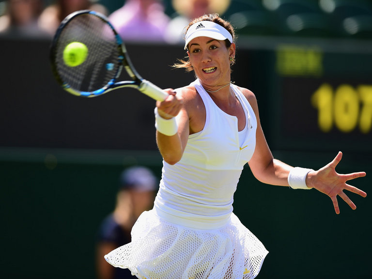 Garbine Muguruza in action during her victory