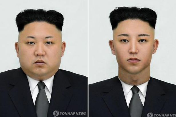 YONHAP NEWS

Super-skinny me Kim Jong Un as normal, and how he might look with a little weight loss