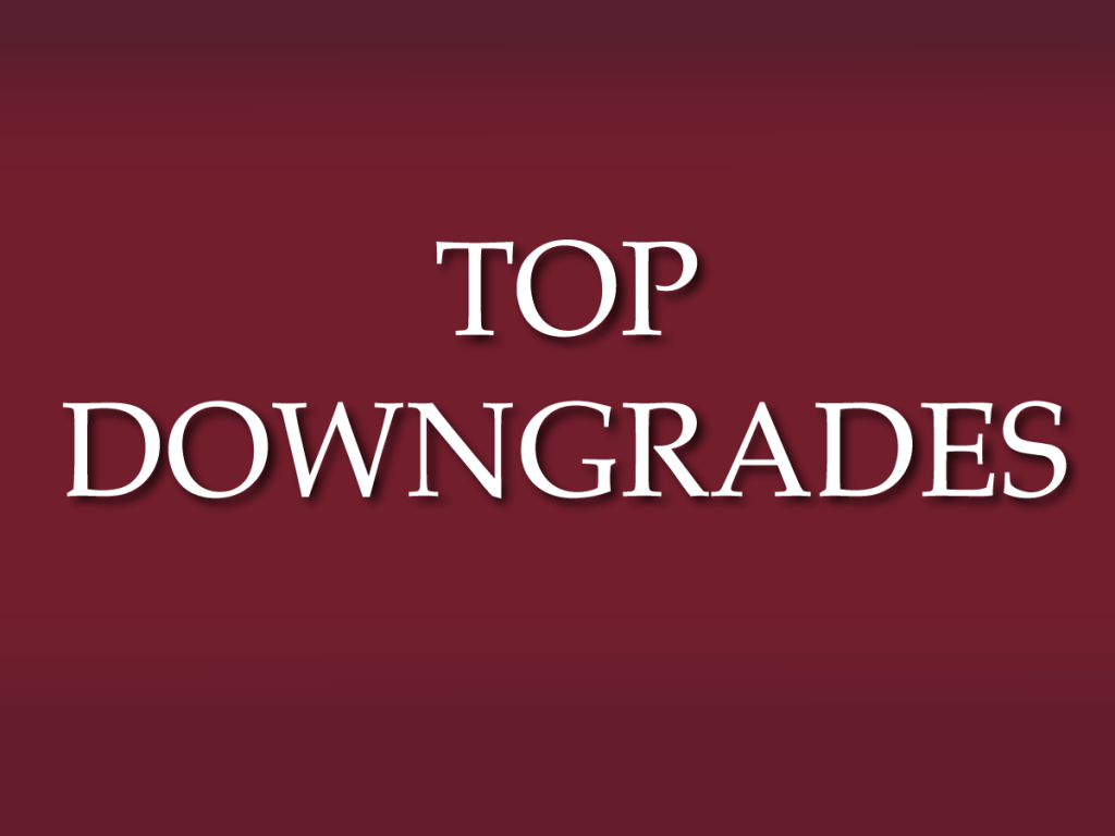 Benzinga's Top Downgrades