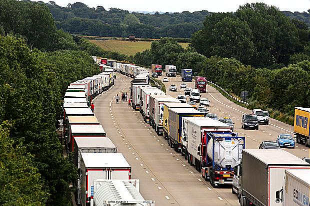 Queuing lorries have been stacked on the M20 22 times this summer
Gareth Fuller  PA