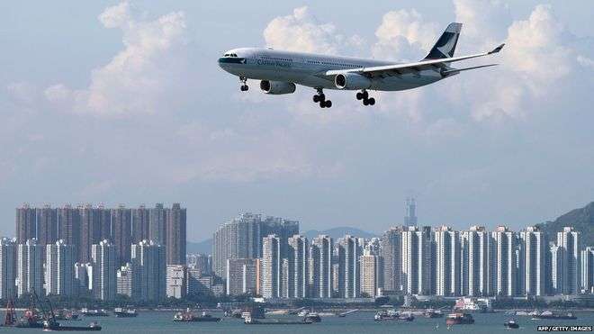 The money was being transported by Cathay Pacific to the Bank of China