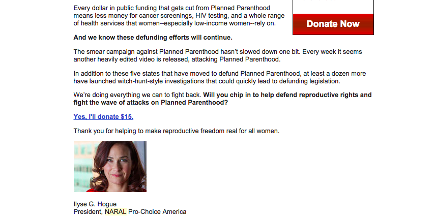 NARAL email