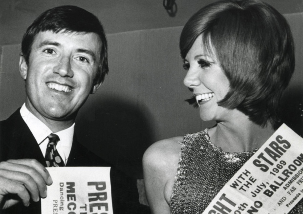 ABC stars of 1969 Cilla Black with Roy Castle promoting the charity Press Night organised by Balckpool's journalists