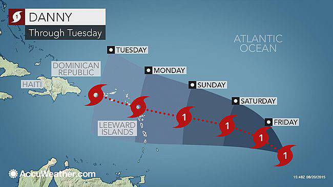 Danny becomes first hurricane of Atlantic season