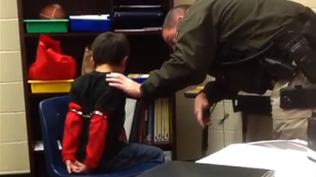 Kenton County Kentucky sheriff's deputy Kevin Sumner faces a federal lawsuit after he handcuffed elementary school children who were acting out as a result of their disabilities the American Civil Liberties Union said. Sumner works as a school resource