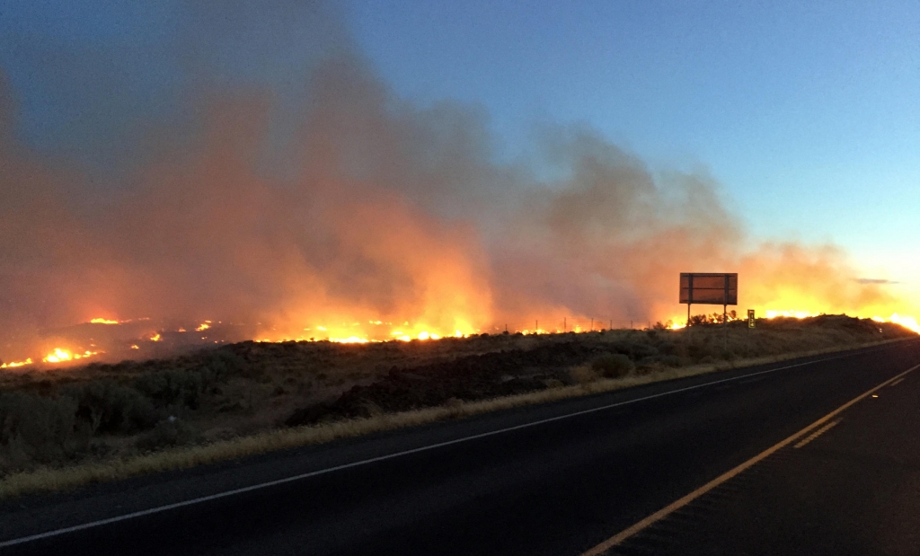 About 300 people around Roosevelt Washington were evacuated Tuesday evening due to the wildfire but some are headed back home