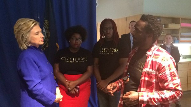 Activists from #BlackLivesMatter met with Hillary Clinton in New Hampshire on Tuesday