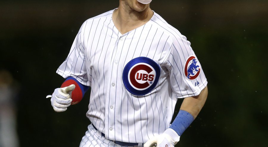 Chicago Cubs&#39 Chris Coghlan blows a bubble as he heads to third after hitting a two-run home run off Detroit Tigers starting pitcher Anibal Sanchez during the first inning of a baseball game Tuesday Aug. 18 2015 in Chicago. (AP