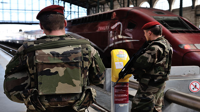 A gunman prepared to open fire with an automatic weapon on a highspeed train traveling from Amsterdam to Paris on, wounding several people before being