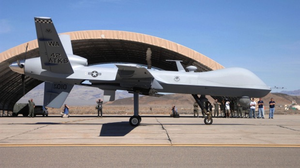 An unmanned US Reaper aircraft