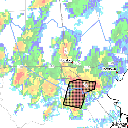 Area of flash flood warning in effect until 4 p.m. CT