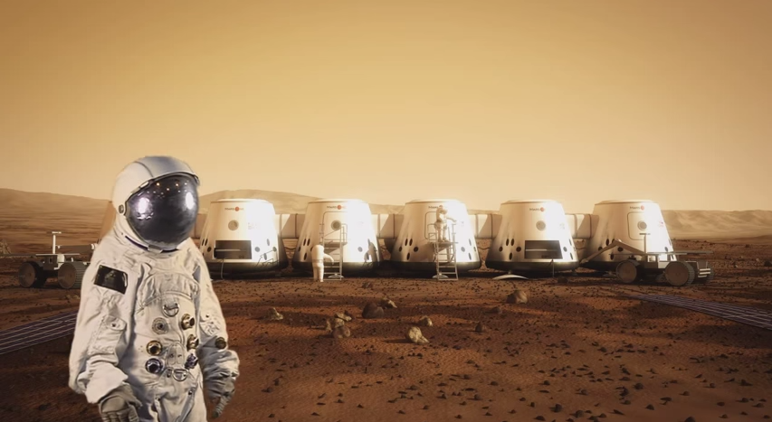 Artist’s conception of what the Mars One colony would look like