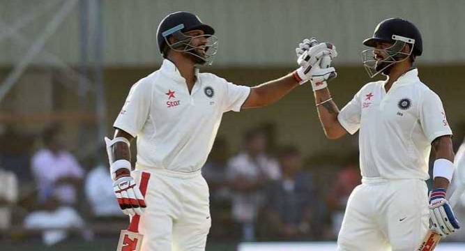 GALLE TEST DAY 2 India resume steadily as Kohli Dhawan punish Lanka | Live Scorecard