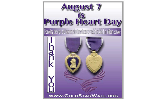 August 7 is Purple Heart Day