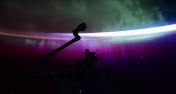 'northern lights in space Aurora Borealis