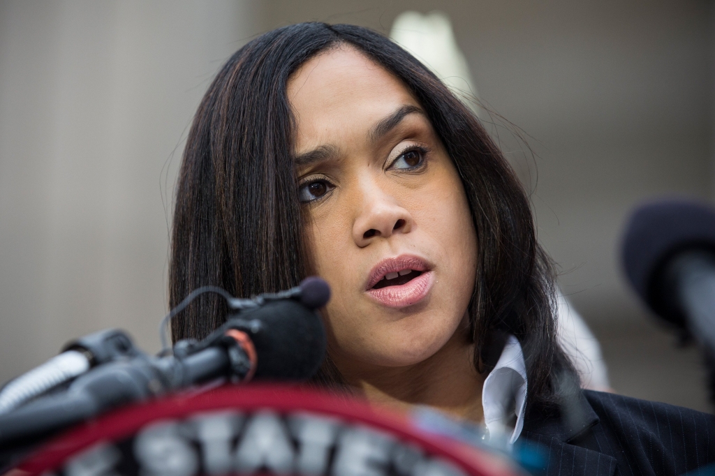 BALTIMORE MD- MAY 01 Baltimore City Chief Prosecuter Marilyn J Mosby announces that criminal charges will be filed against Baltimore police officers in the death of Freddie Gray