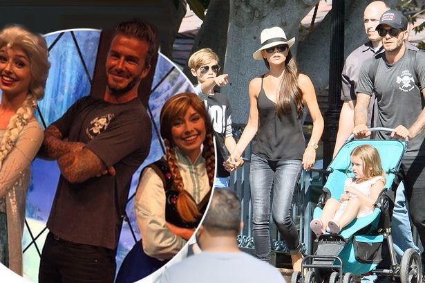 Beckhams at DisneyLand