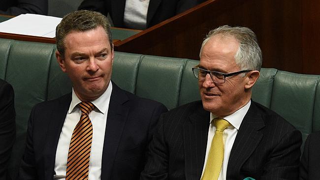 Minister for Education Christopher Pyne and Minister for Communication Malcolm Turnbull