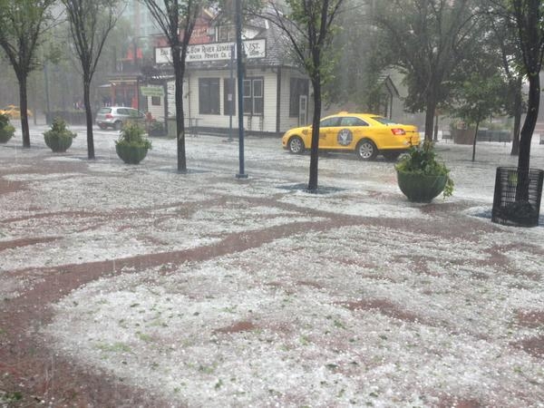 Hail pummels downtown Calgary, flash flooding reported, severe thunderstorm