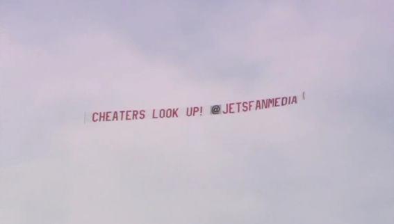 Tom Brady Supporters Fly Their Own Banner Over Patriots Practice