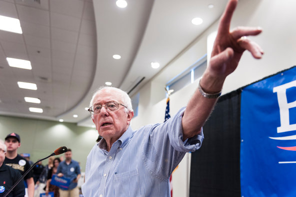 Senator Bernie Sanders of Vermont speaking at a campaign event in Manchester N.H. last Saturday