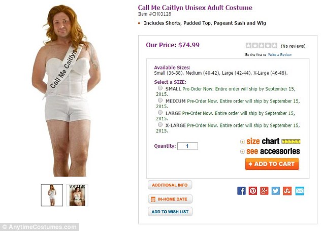 Several US Halloween companies have come under fire after making the decision to sell Caitlyn Jenner Halloween costumes based on her Vanity Fair cover