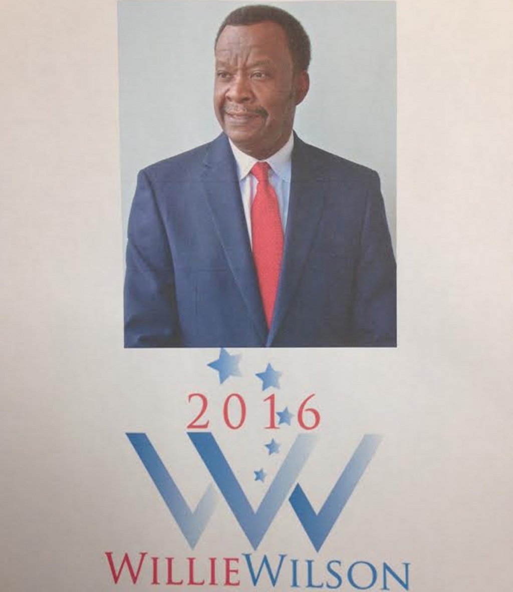 Candidate Willie Wilson joins a host of dignitaries