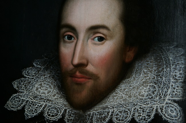 Researchers have found cannabis residue inside tobacco pipes that belonged to noted British playwright William Shakespeare shown here in a 17-century portrait