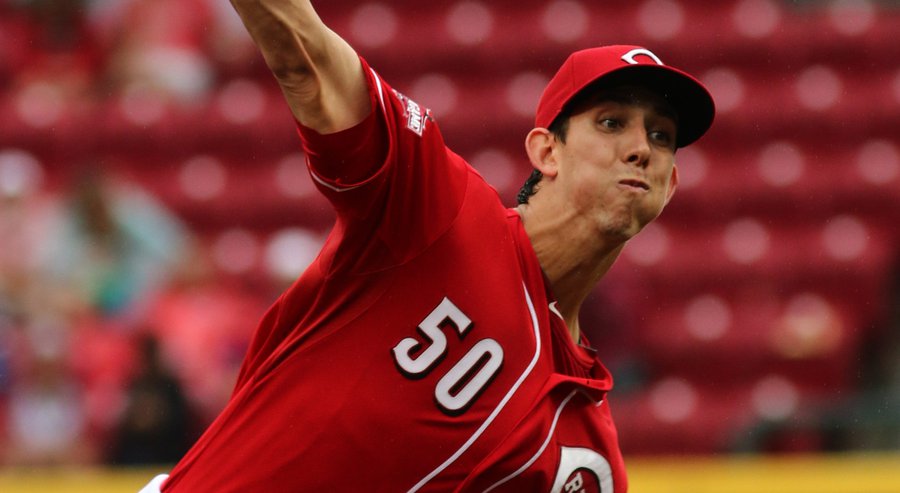 Cincinnati Reds pitcher Michael Lorenzen pitches against the St. Louis Cardinals in the first inning of their baseball game in Cincinnati Thursday Aug. 6 2015